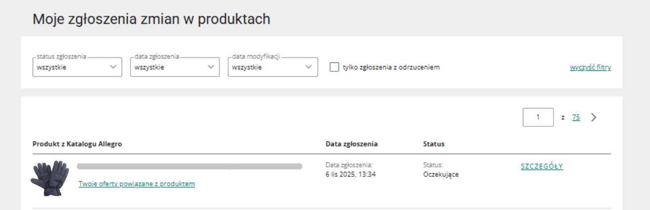 Monitorowanie statusu zgłoszenia