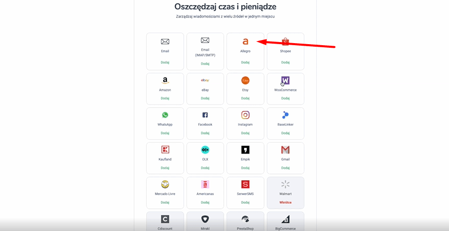 Następnie zostaniesz przekierowany na stronę Allegro