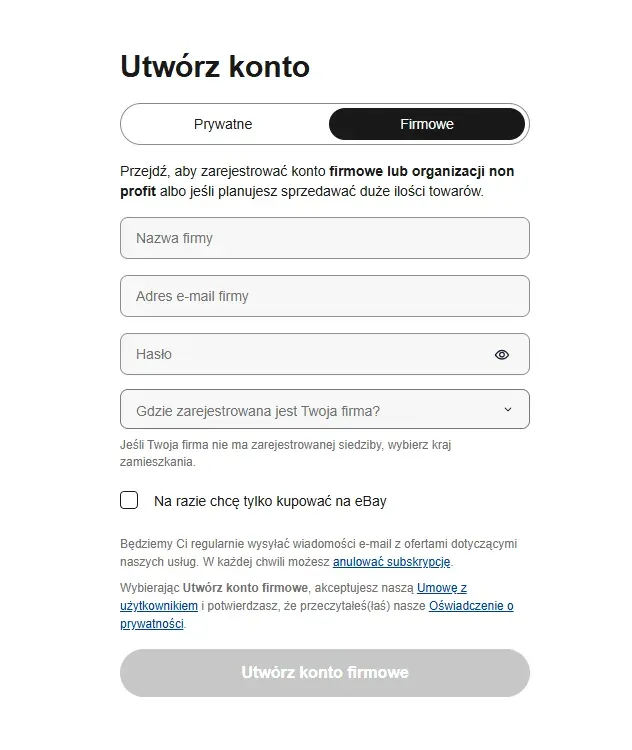 Rozpoczęcie rejestracji