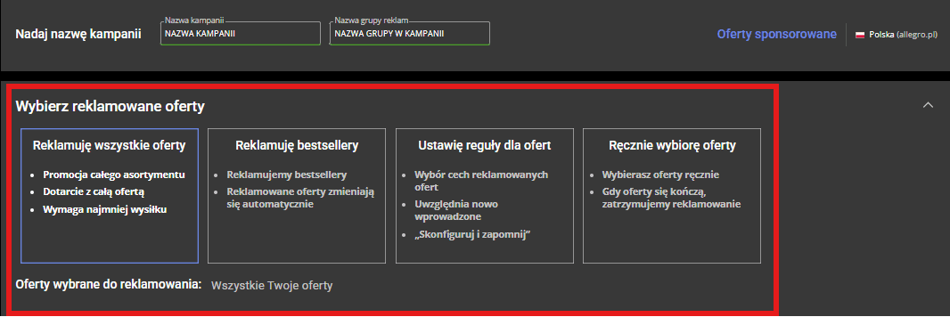 Wybierz reklamy