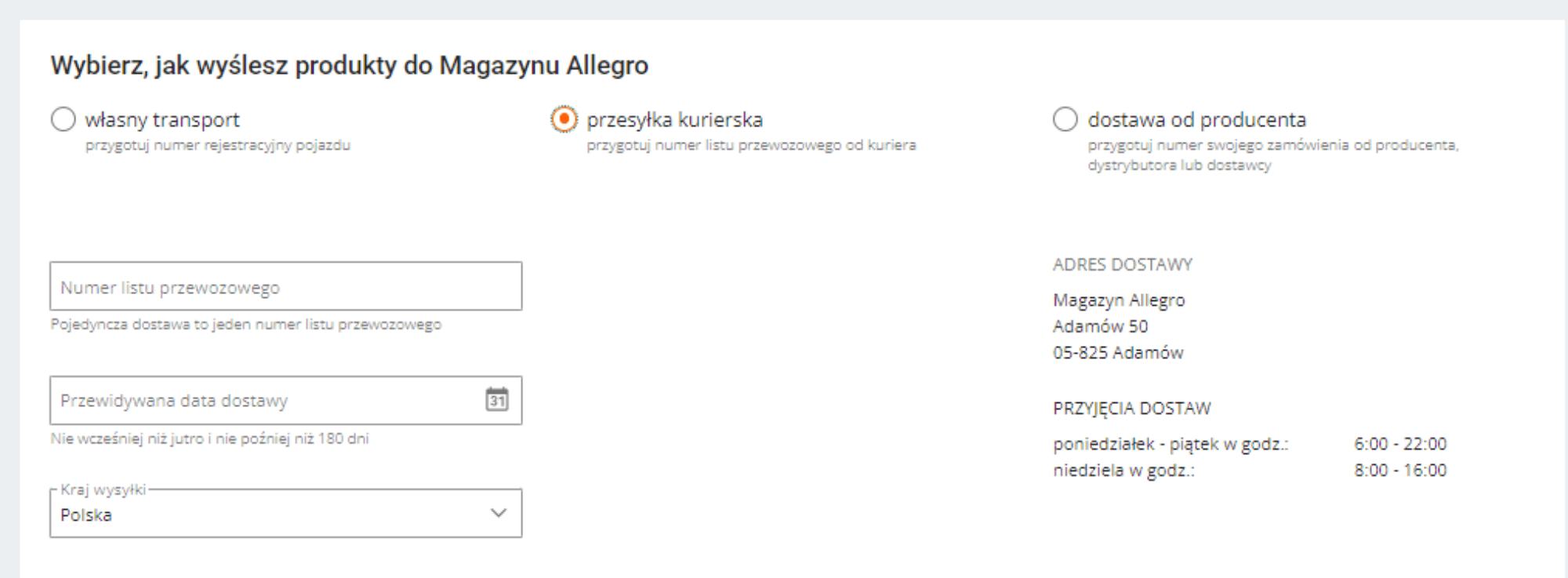 Przesyłka kurierska