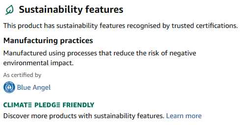 Climate Pledge Friendly Badge
