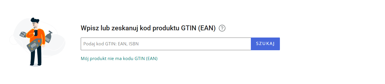 Wyszukaj produkt główny kodzie GTIN (EAN, ISBN, ISSN)