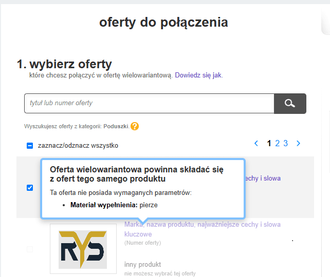 Produkt, którego szukam, jest widoczny ale jest "przymyglony"