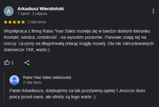 Opinia klienta