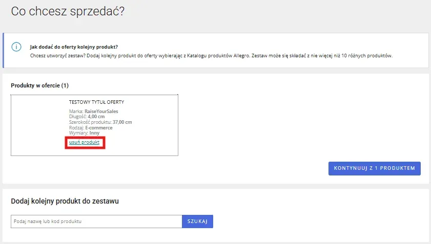 Usuń produkt