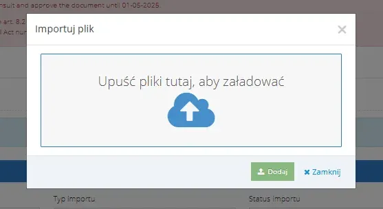 Upuść pliki tutaj