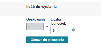 Liczba jednostek/opakowań danego produktu